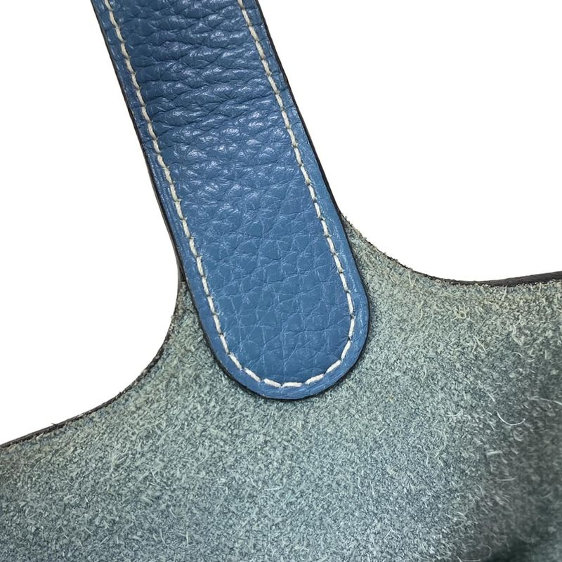 Hermes Handbag Picotin Lock PM Blue Jean Silver Hardware