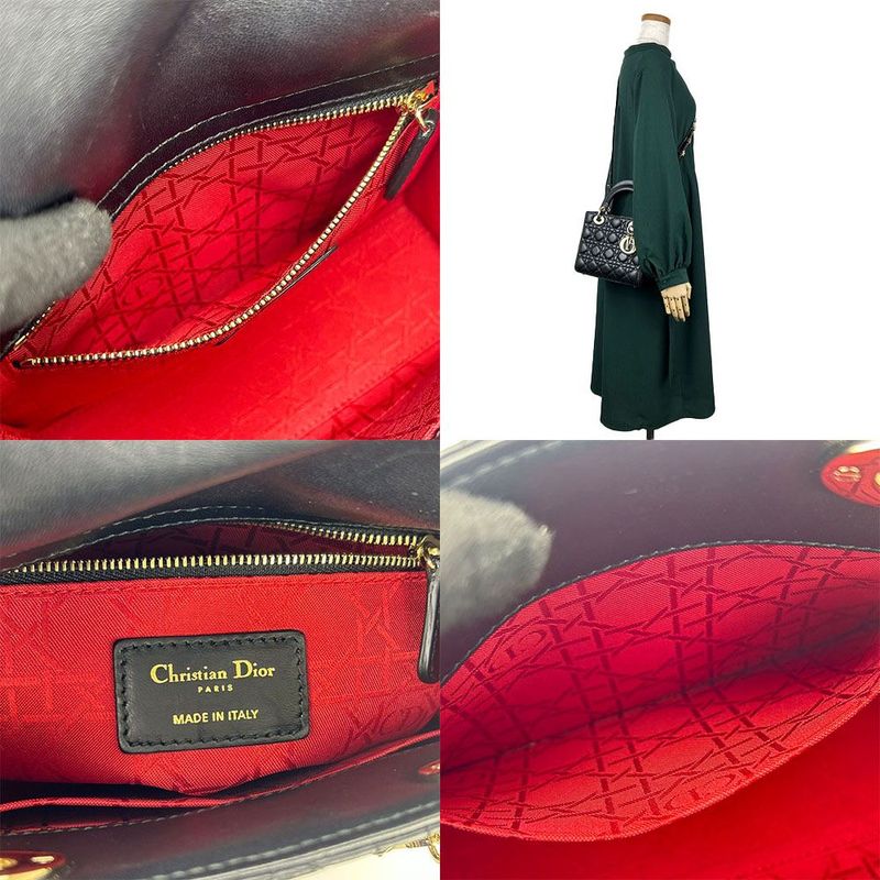 Christian Dior 2WAY Handbag Shoulder Lady Dior Canage My ABC MY ABC Small