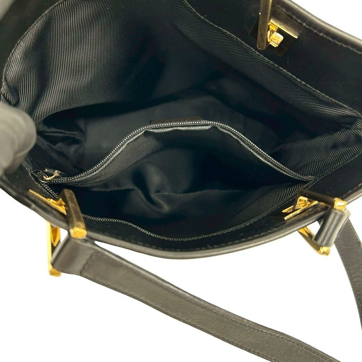 Gucci GG Canvas Logo Pattern Mini Tote Navy Black — view 10