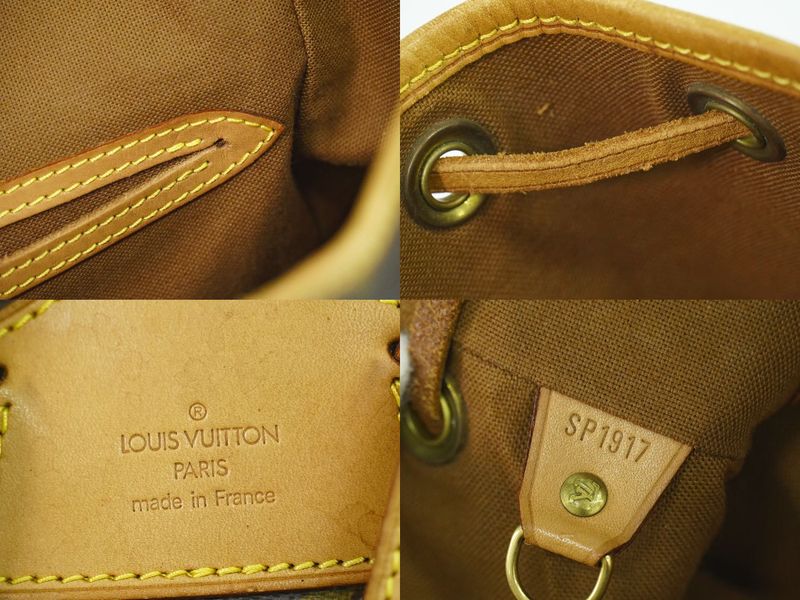 Authentic Louis Vuitton LV Montsouris MM Backpack Sac Backpack Monogram Brown
