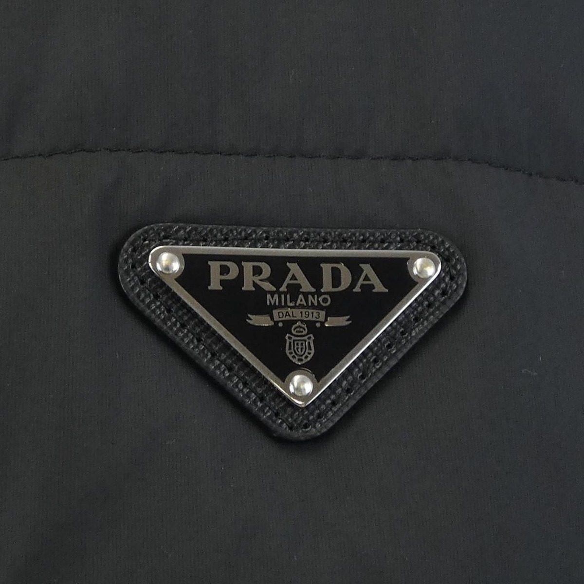 Prada Triangle Logo Midi Amweight Polyester Down Jacket — view 7