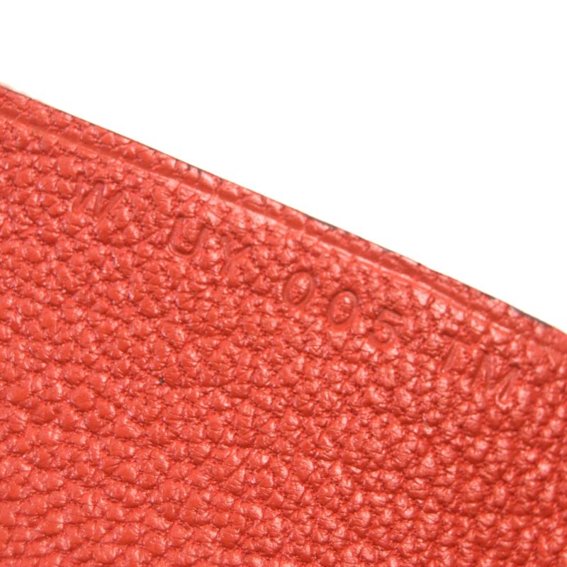 Hermes Calvi Duo Brick Silver Hardware Chevre Mizor Leather Coin Case W