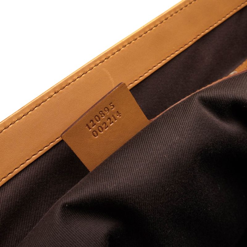 Gucci Bag Tote Bag Handbag Ladies Women Leather Genuine Brown 120895 Unisex