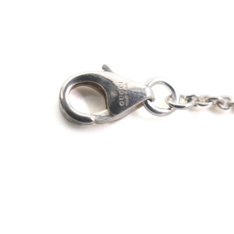 Gucci 527393 Double G Mother Of Pearl Bracelet Flower Chain Bracelet Sv925