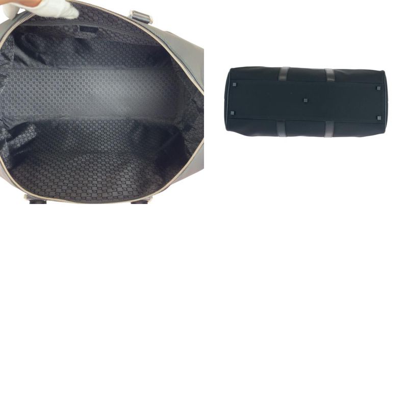 Gucci Black Silver Hardware Nylon 012 0399 Shoulder Bag Boston Bag 2way Men