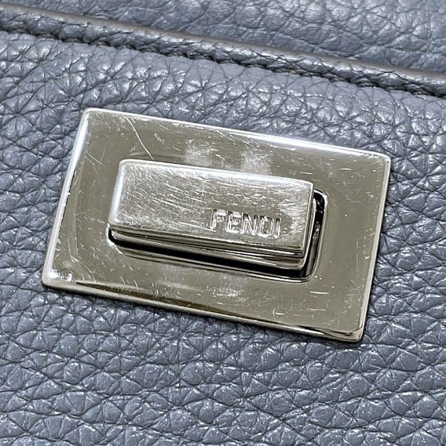 Fendi Fold Wallet Gray Peekaboo 8m0438 Excellent Condition Leather