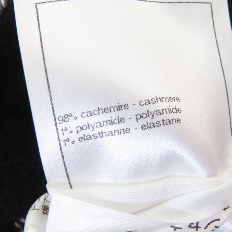 CHANEL 24SS P76928k11094 Cashmere Clover Coco Mark Knit Vest Top Black 36 Made