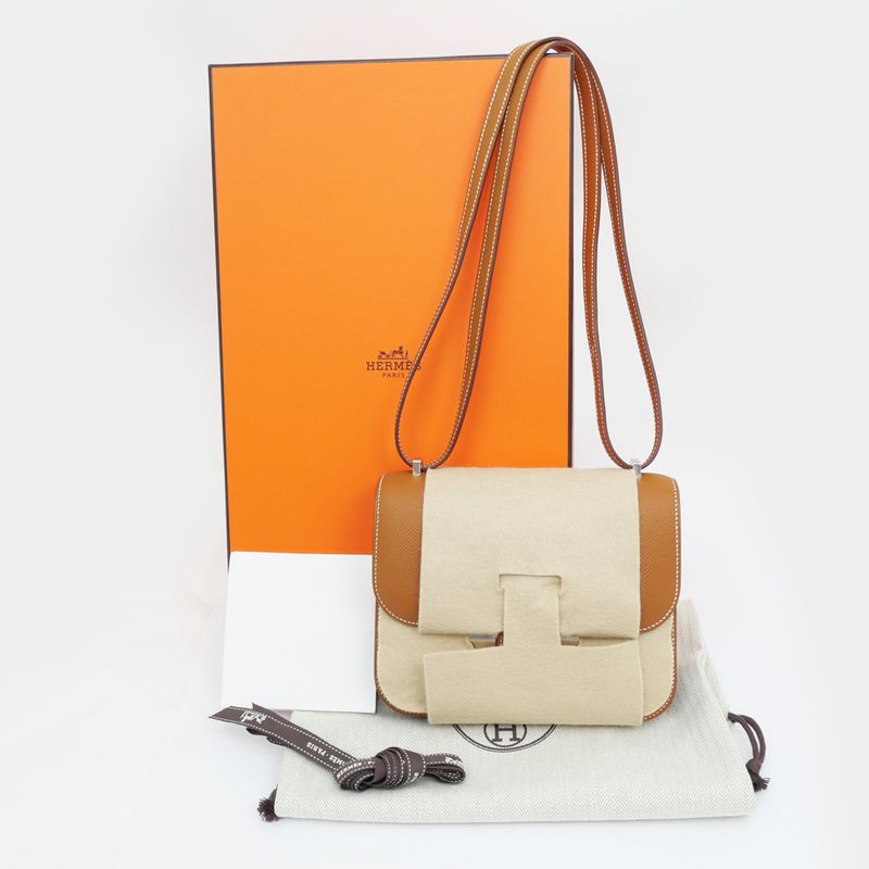 Hermes Constance Mini Miroire Gold K Engraved Epson Shoulder Bag Brown