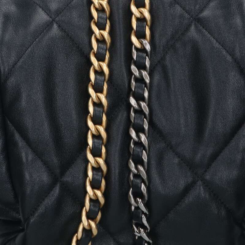 Chanel 19 As4223 Coco Mark Turnlock Quilted Chain Backpack Men's