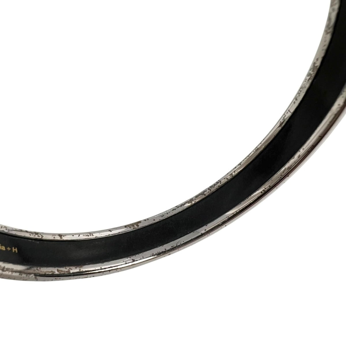 Hermes Enamel PM Chaine D'ancre Metal Black Bracelet Bangle — view 6