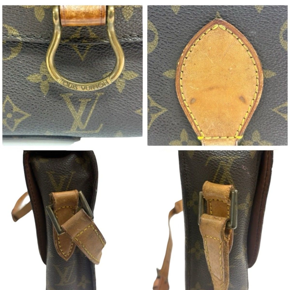 Louis Vuitton Monogram Saint Cloud Brown Gold Leather — view 9
