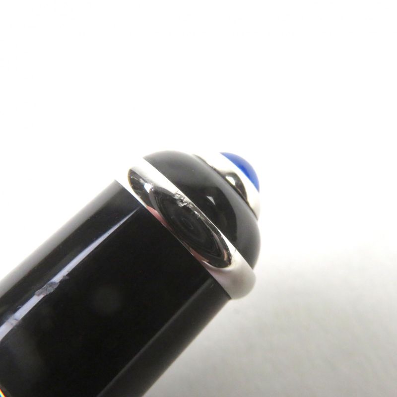 Cartier Diabolo De Cartier Ballpoint Pen With Logo Engraved With Blue Gemstone