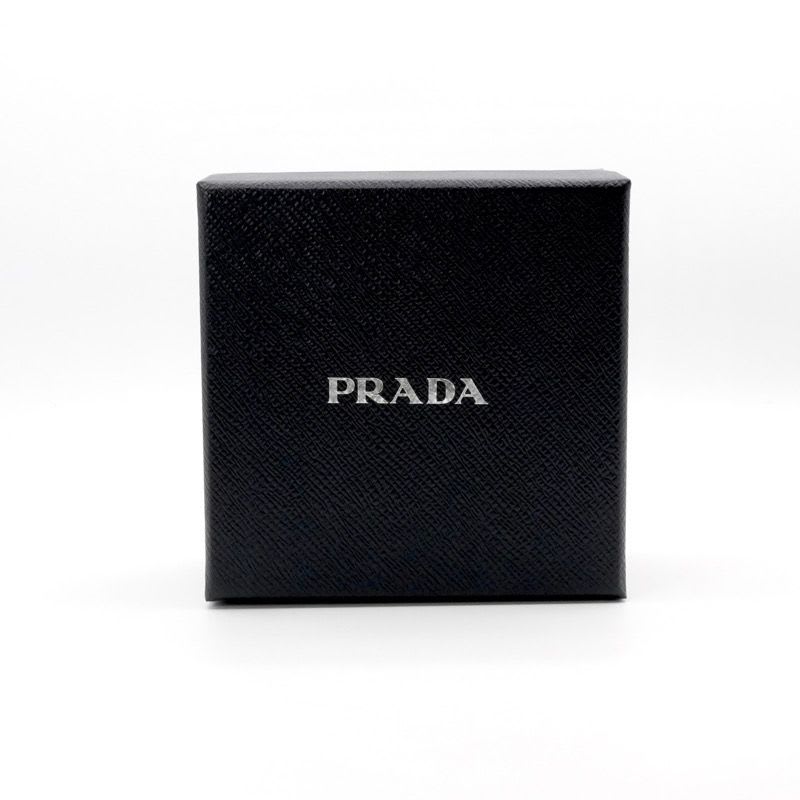 Prada Pouch Pink Gold Triangle Logo Saffiano Leather Mini Charm