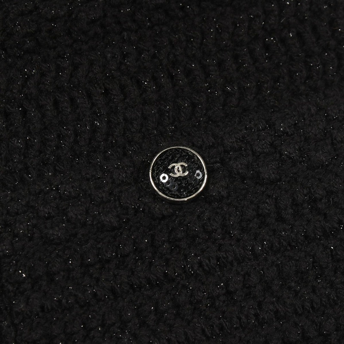 Chanel Dress CC Logo Button Wool — view 7