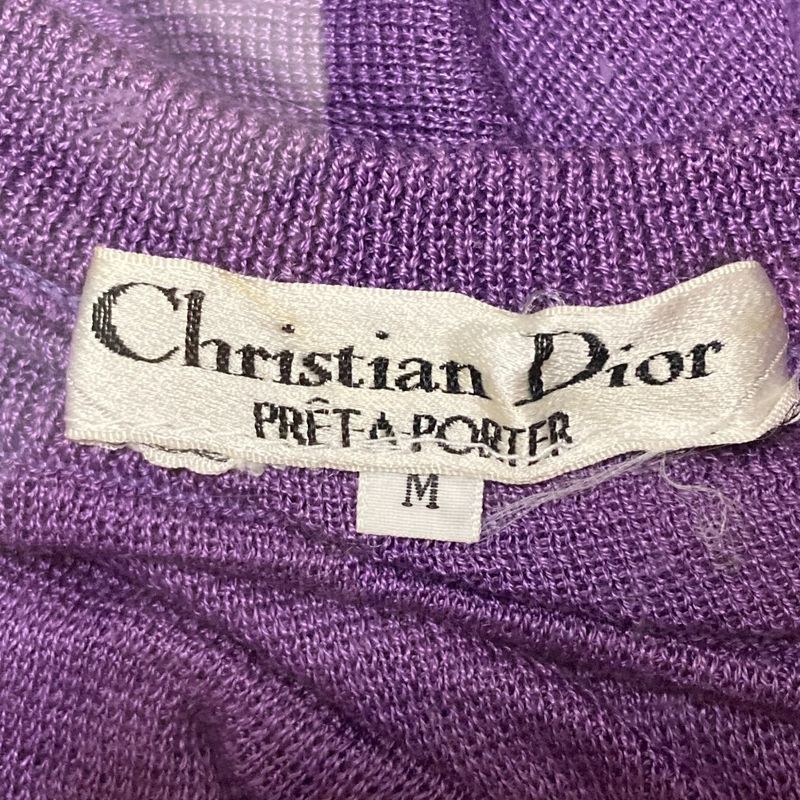 Christian Dior Vintage CD Logo Embroidery Short Sleeve Knit Cut and Sewn M