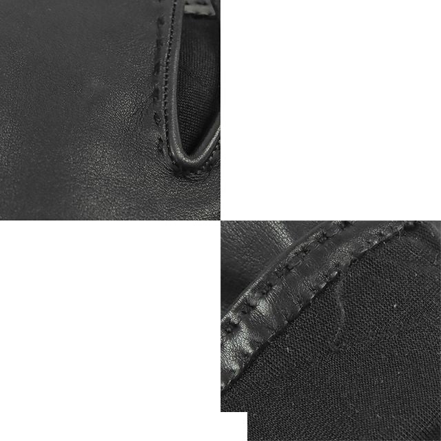 Hermes Gloves Black Gold Lambskin Kelly Charm 7 — view 8