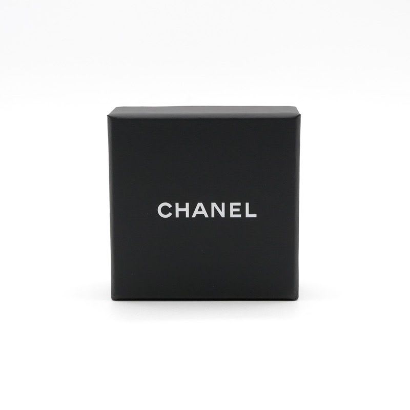 Chanel Earrings Gold Black Gray Here Mark