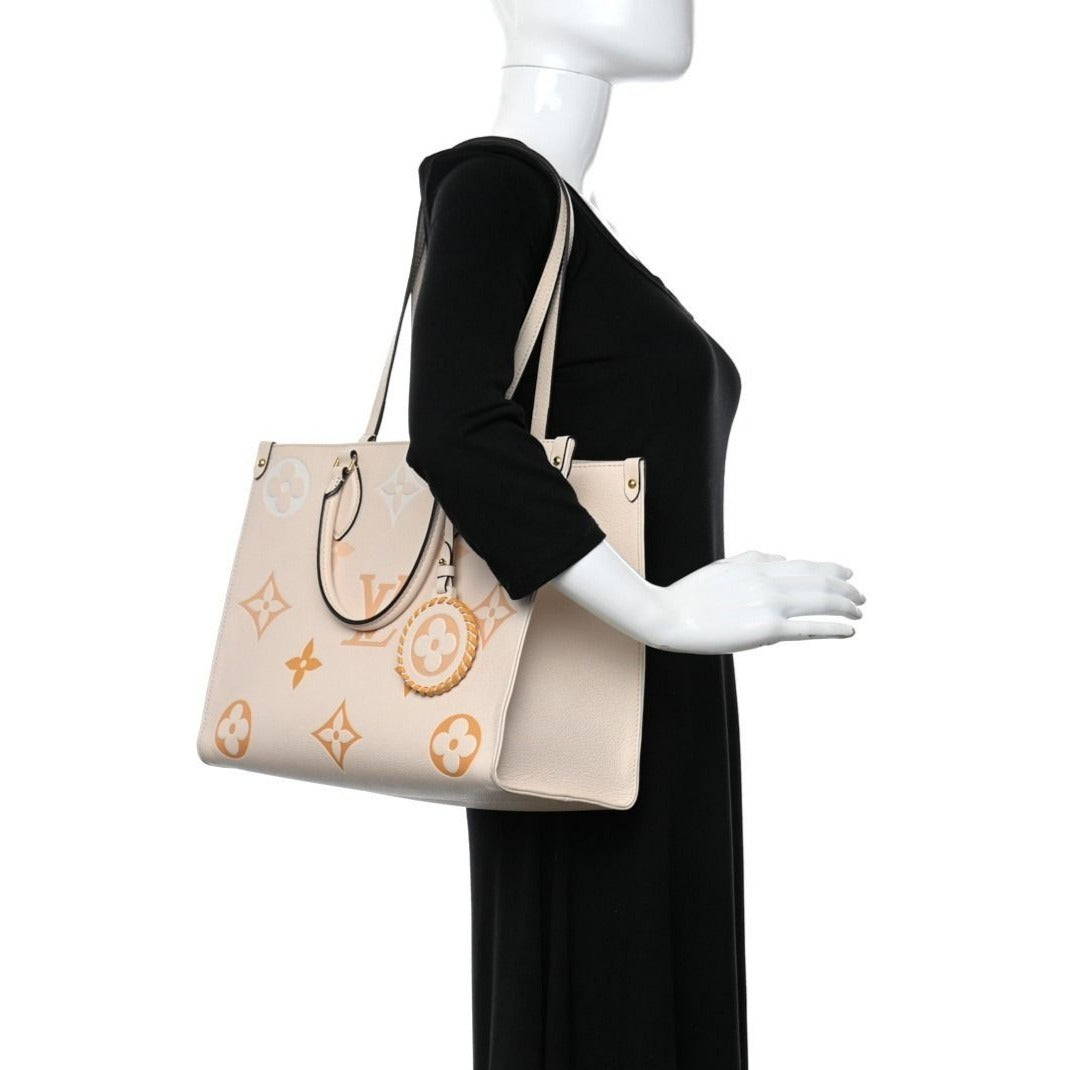 Louis Vuitton On The Go Tote Empreinte By The Pool Onthego MM Cream