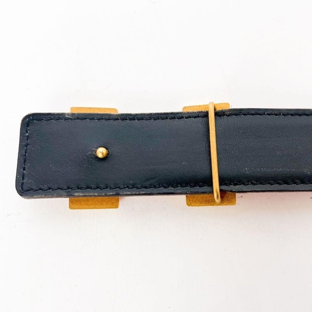 Hermes Constance H Logo Orange Leather Belt