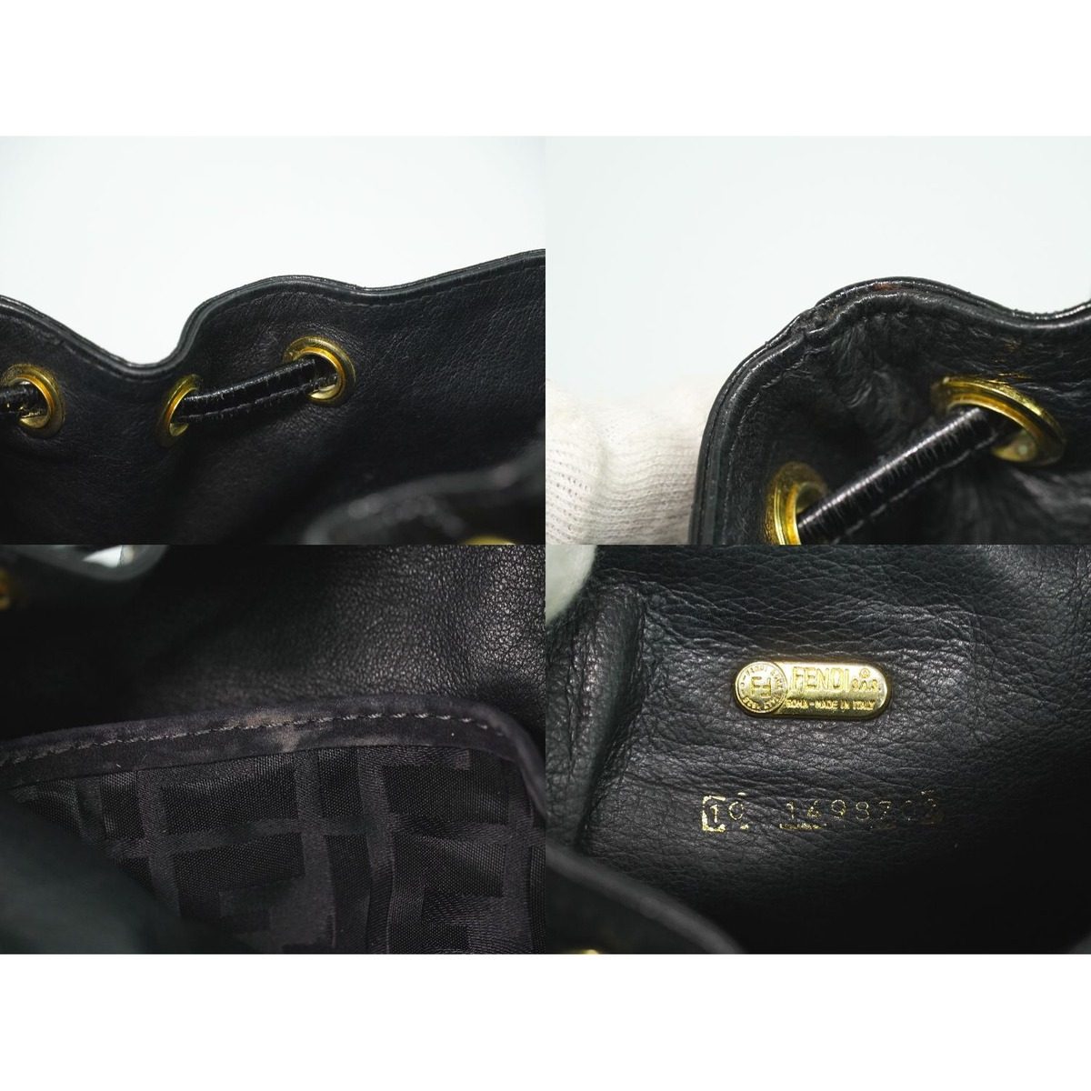 Fendi Patent Leather Backpack Black — view 9