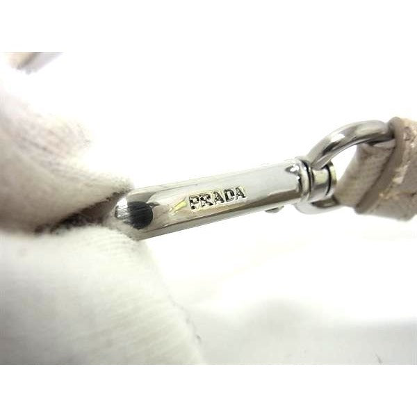 Prada Leather Bag Shoulder Strap Crossbody Gray Bj5715 — view 4