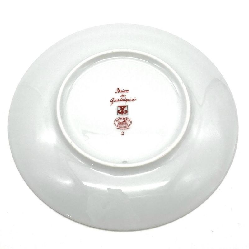 Hermes Gadarkivir Plate Porcelain Red White 17cm (669in) Tableware