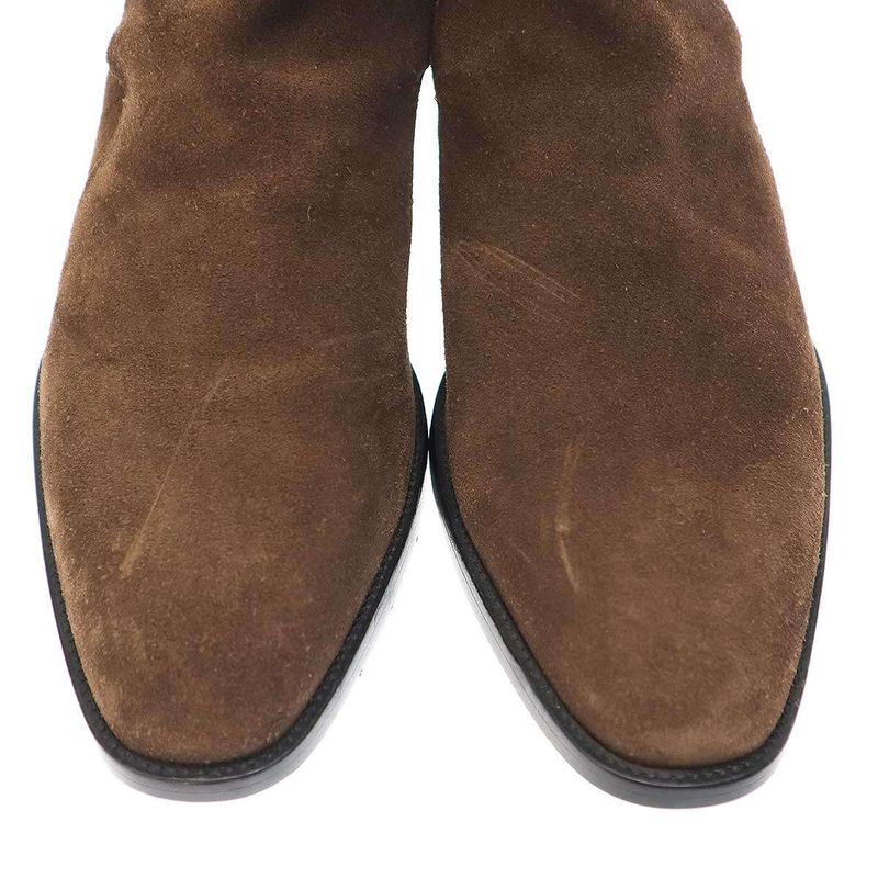 Saint Laurent Paris Wyatt 40 Jodhpurs Suede Leather Boots 443200 Brown 41