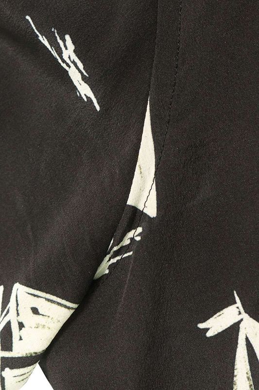 Saint Laurent Paris 552829 Y293u All Over Patterned Open Collar Short Sleeve