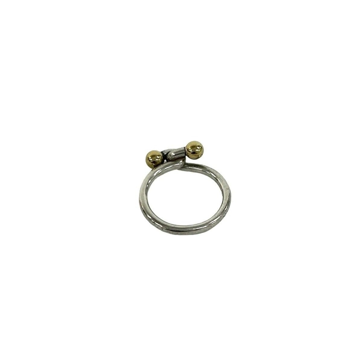 Tiffany & Co Love Knot Ring Hook Eye 18k Yellow Gold Silver — view 7