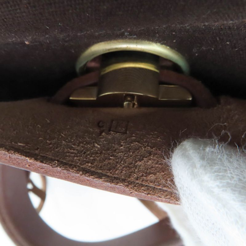 Hermes Yale Bag PM Toile Officier Vibrato Gold Hardware Shoulder Bag Brown