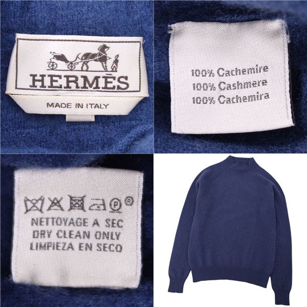 Hermes Knit Sweater High Neck Long Sleeves Long Sleeves