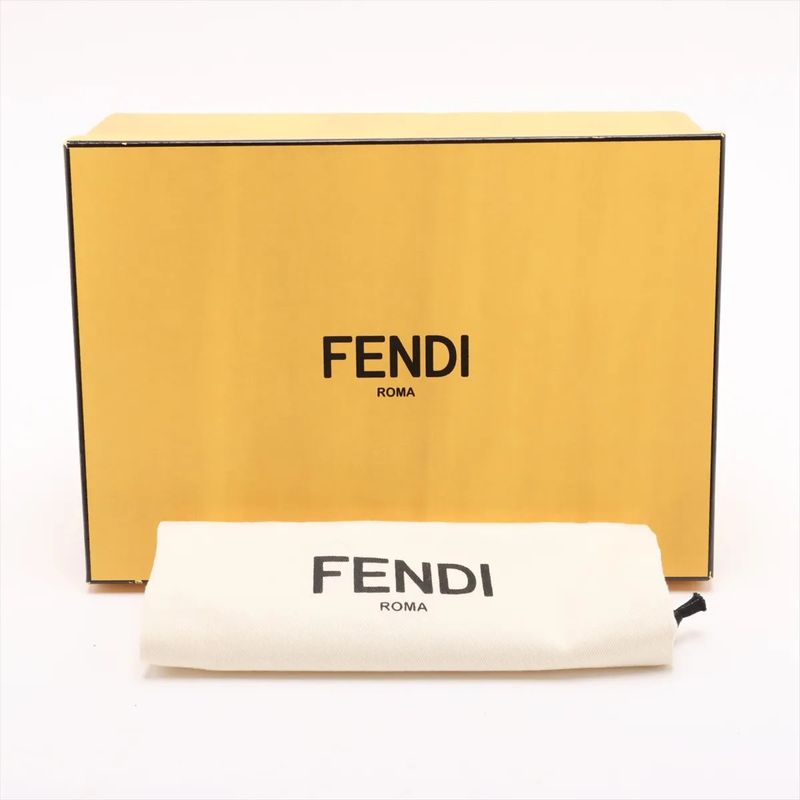 Fendi Micro Peekaboo Leather 2WAY Handbag Crossbody Shoulder Tote 8m0355 Women