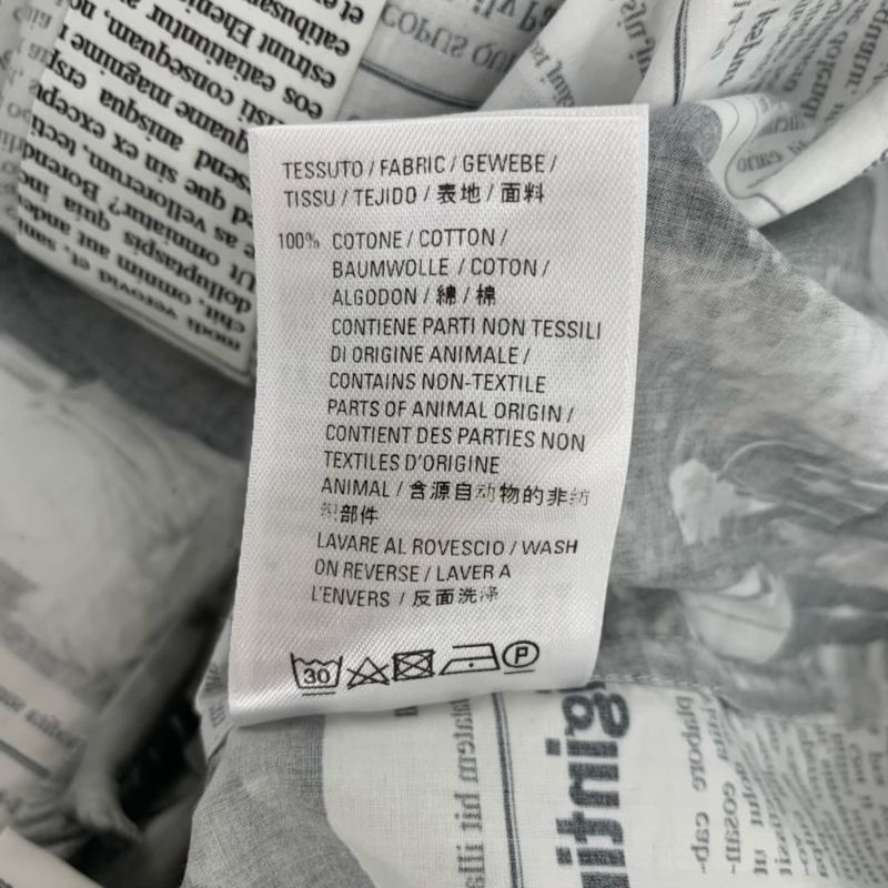 Balenciaga Shirt Long Sleeves Top Newspaper Pattern Men's