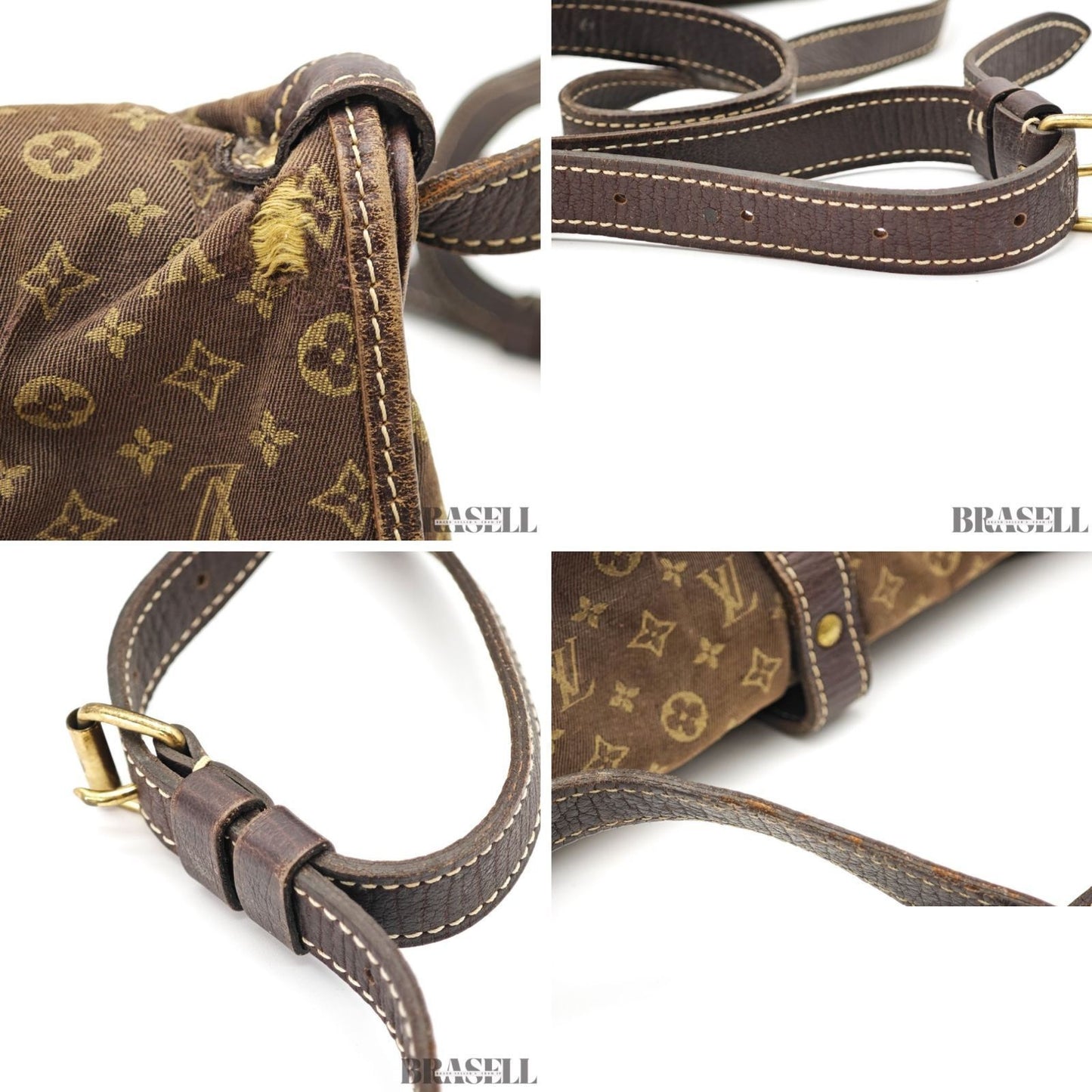 Louis Vuitton Monogram Mini Lin Saumur 30 Shoulder Bag Brown — view 8