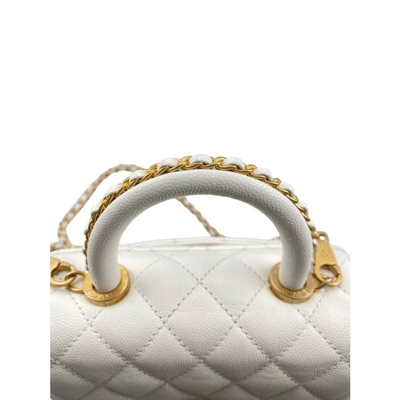 Chanel As2215 Coco Handle XXS Handbag Shoulder Bag Random Plate White with Box