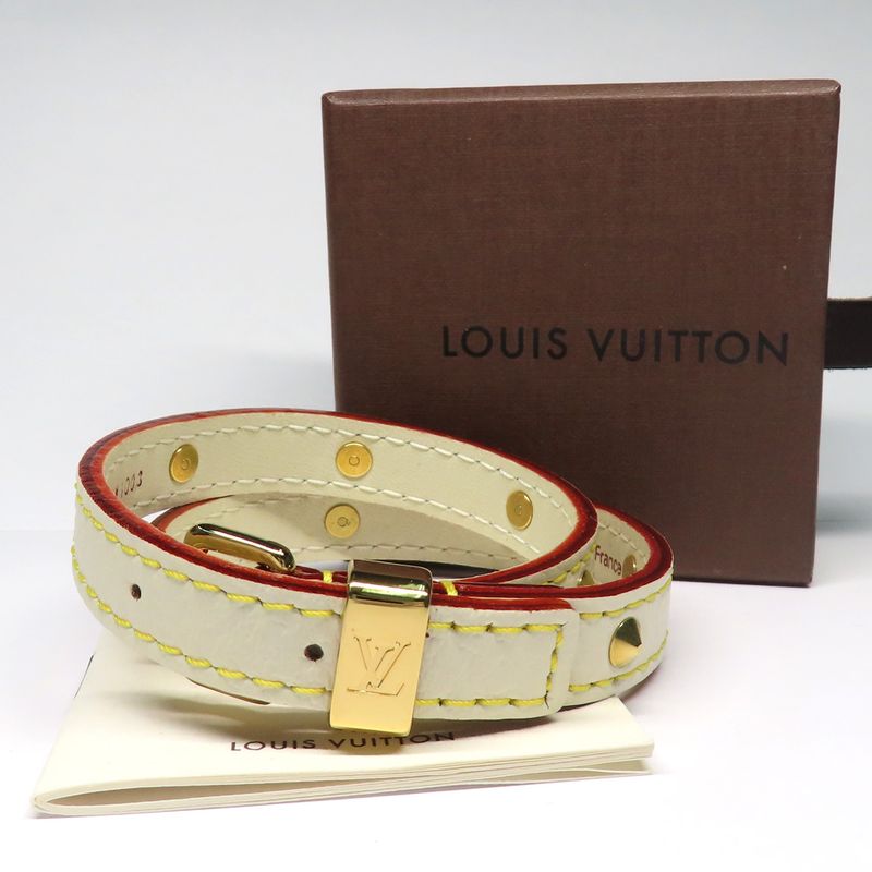 Louis Vuitton Bracelet Suhari Double Tour M91846 Bronze Ivory Gold