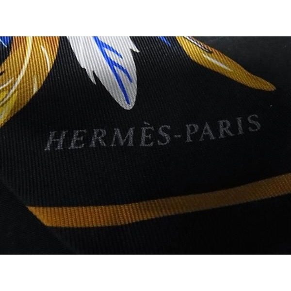 Hermes Danse Pacifique Twilly Silk Ribbon Scarf Blue — view 4