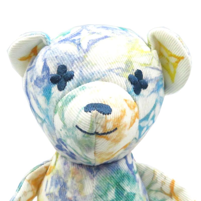 Louis Vuitton Monogram Doudou Louis Gi0502 Stuffed Animal Organic Cotton Blue