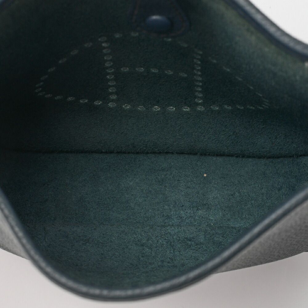 Hermes Evelyn TPM Shoulder Bag Taurillon Clemence Blue Orage (silver Hardware)