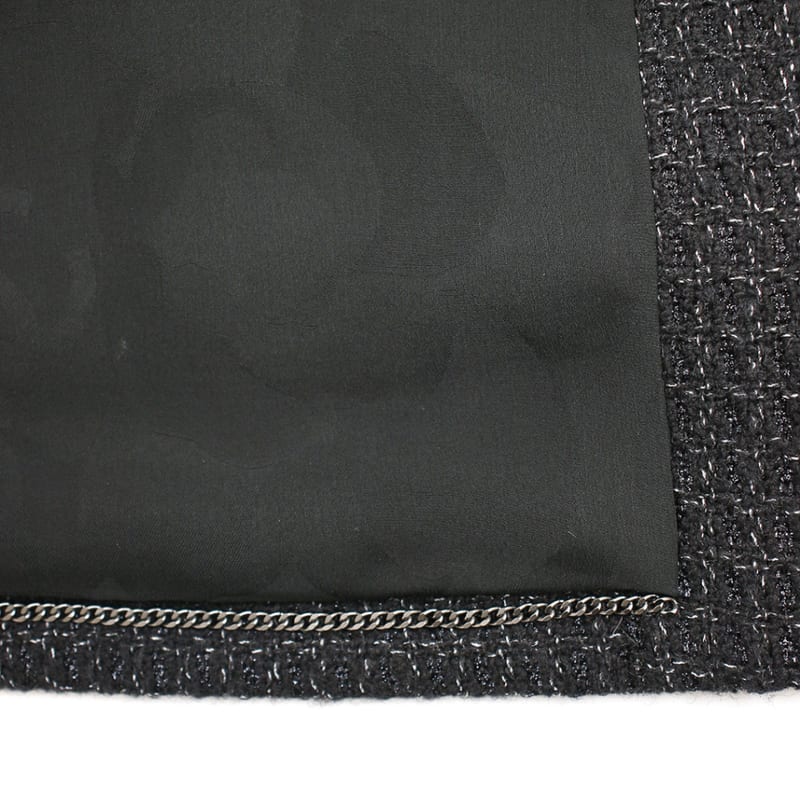 Chanel 24aw Bow Tie Collar Coco Mark Button Tweed Short Jacket P78054v69891