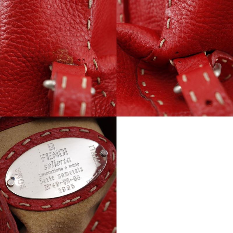 Fendi Selleria Leather Red Women's Handbag
