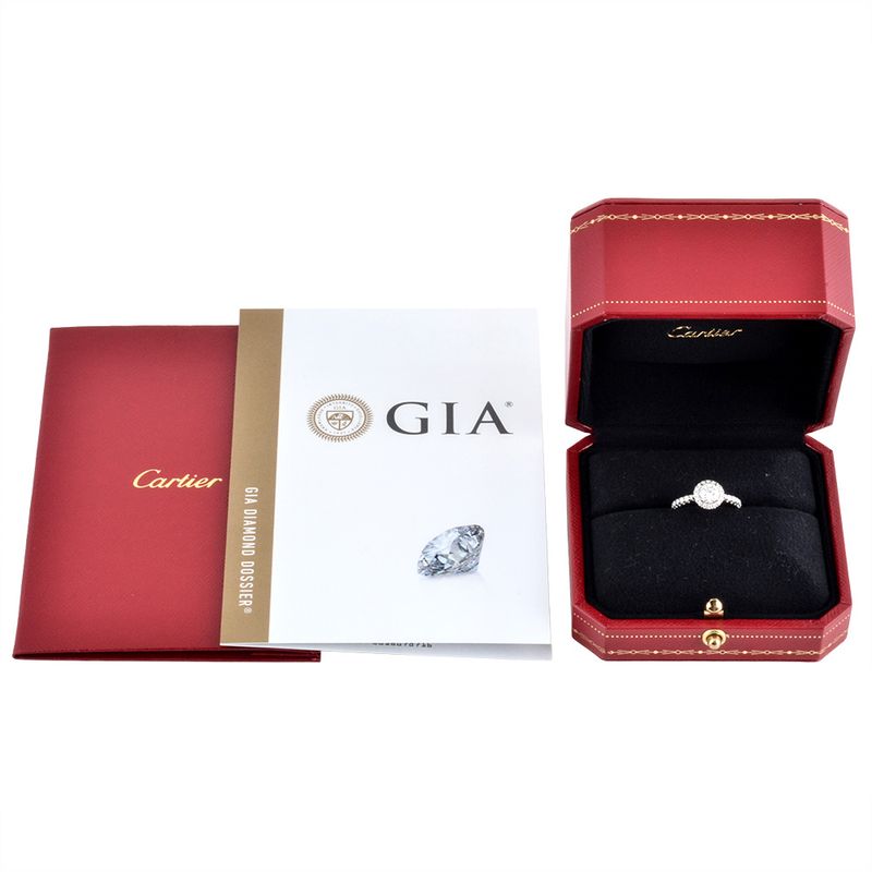 Cartier Destinée Solitaire Ring Diamond 055ct #48 Pt950 38g Ladies