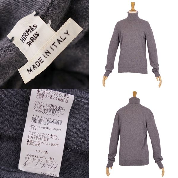 Hermes Gaultier Period Knit Sweater Turtleneck Cashmere