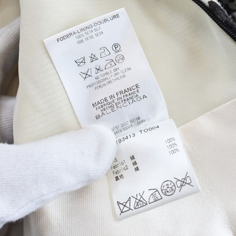 Balenciaga Silk White/black Women's Dress