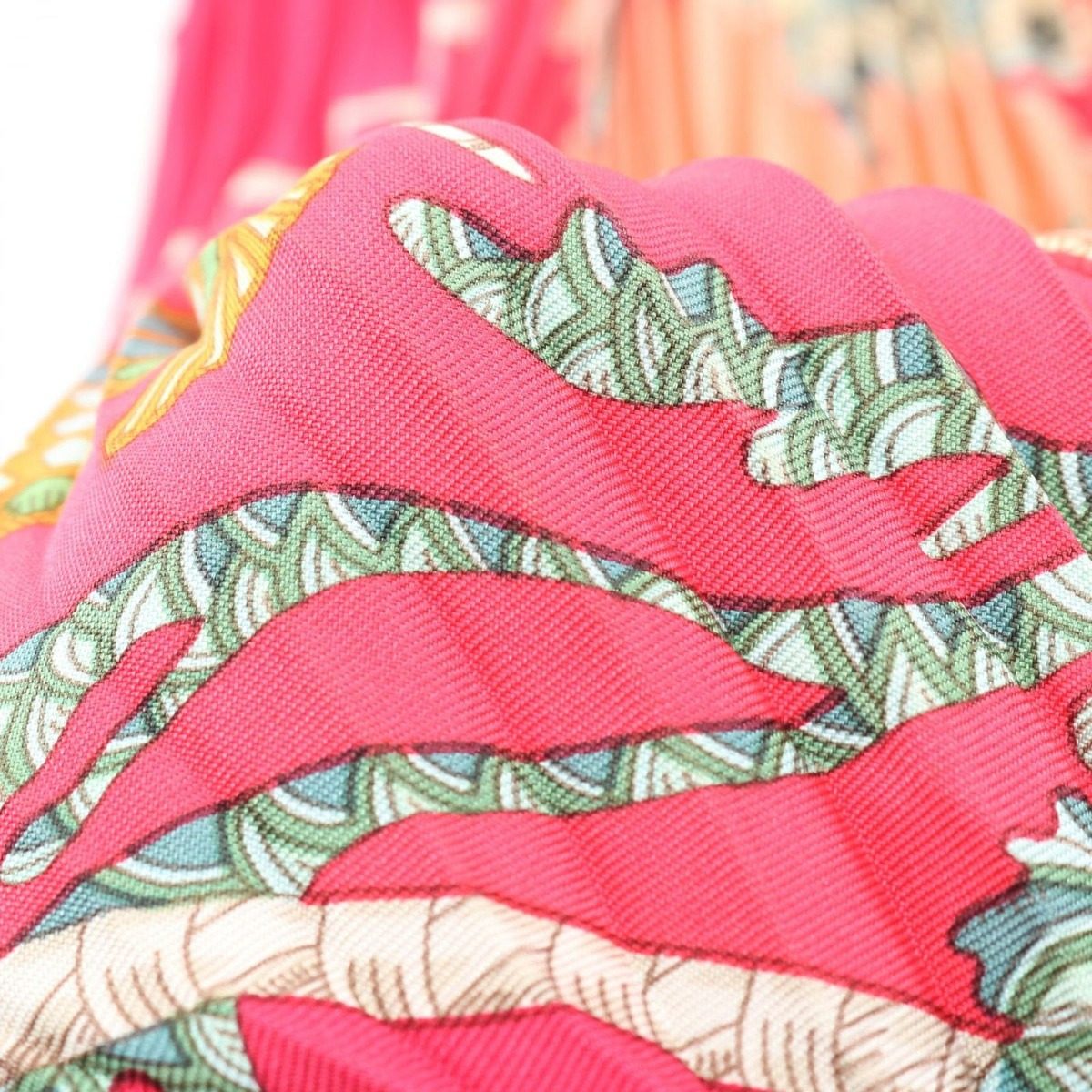 Hermes Scarf Carre Plisse Grands Fonds Silk — view 6