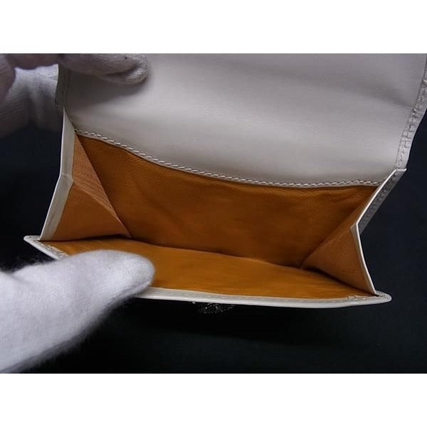 Bvlgari Bifold Wallet Cicladi Compact 23941 Pale White Color — view 6