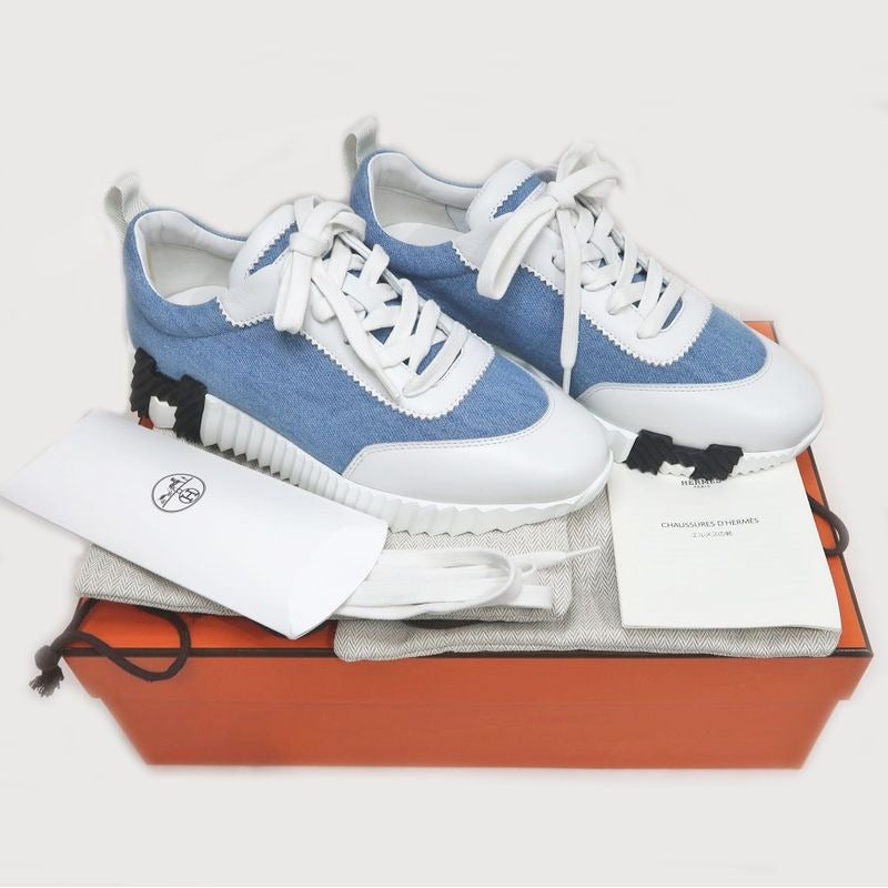 Hermes Bouncing Sneakers Size 38.5 Blue White Apparel — view 10
