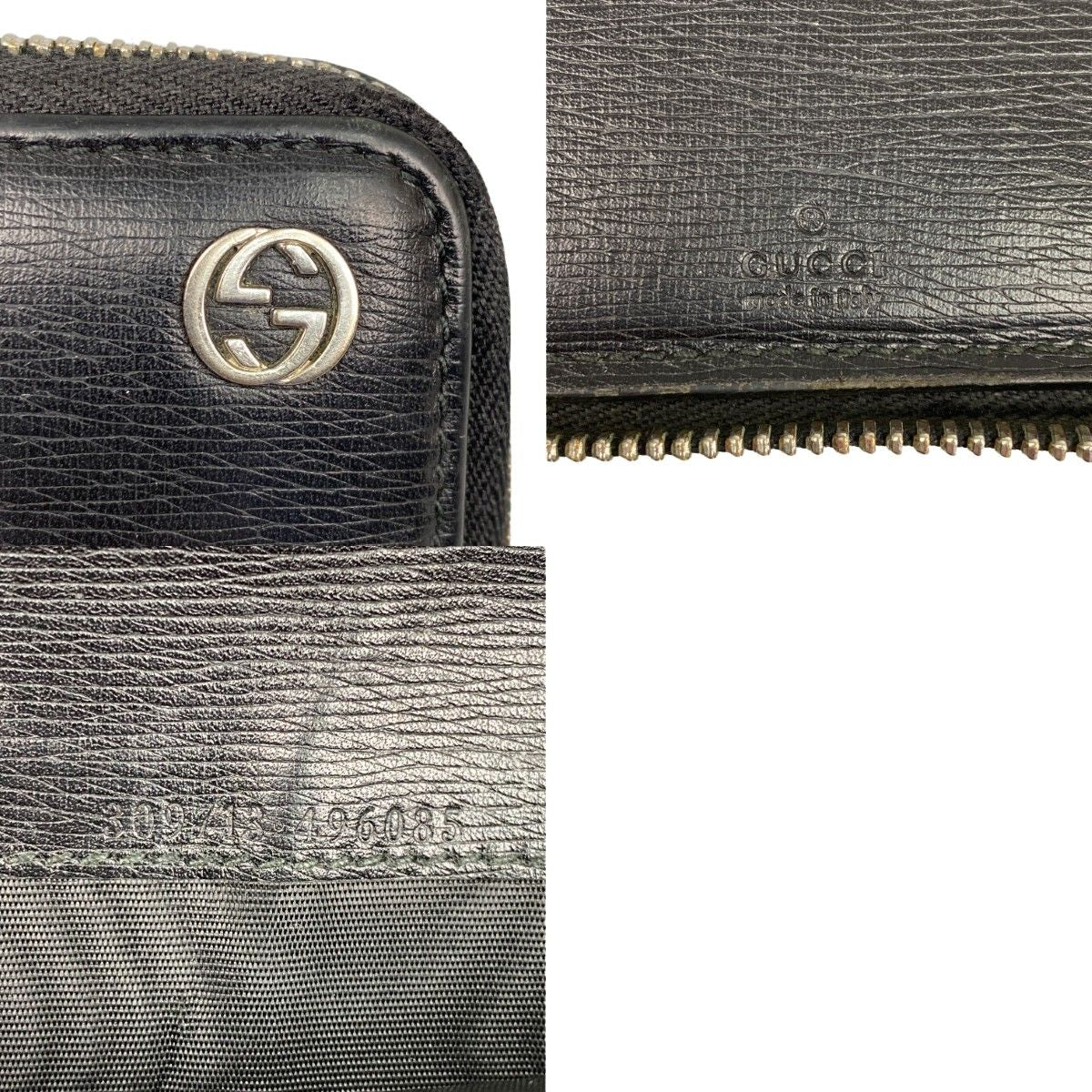 Gucci Round Zipper Long Wallet Interlocking G Shape Softening Yes