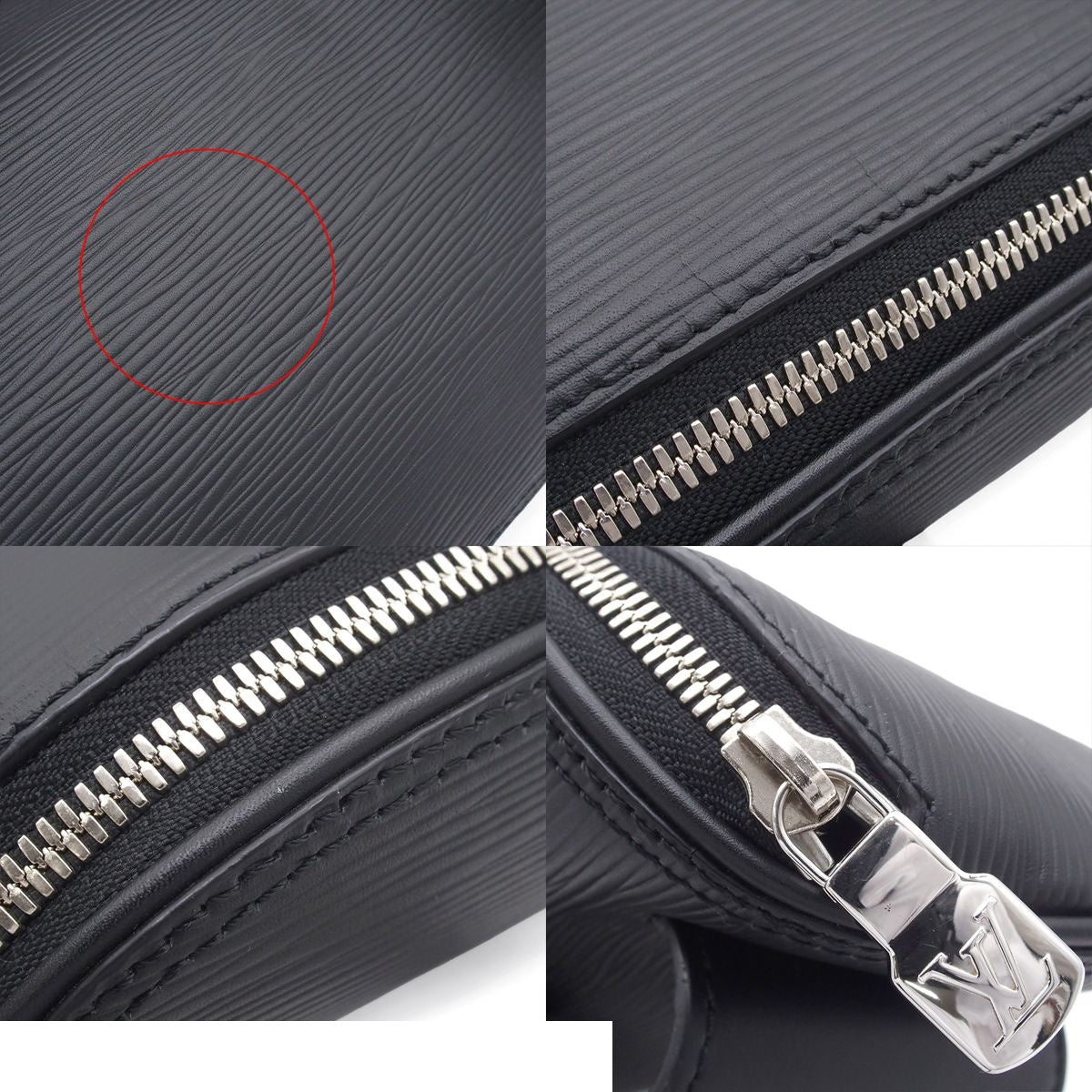 Louis Vuitton Bum Bag LV Circle Noir Black Epi Leather Waist Pouch — view 8