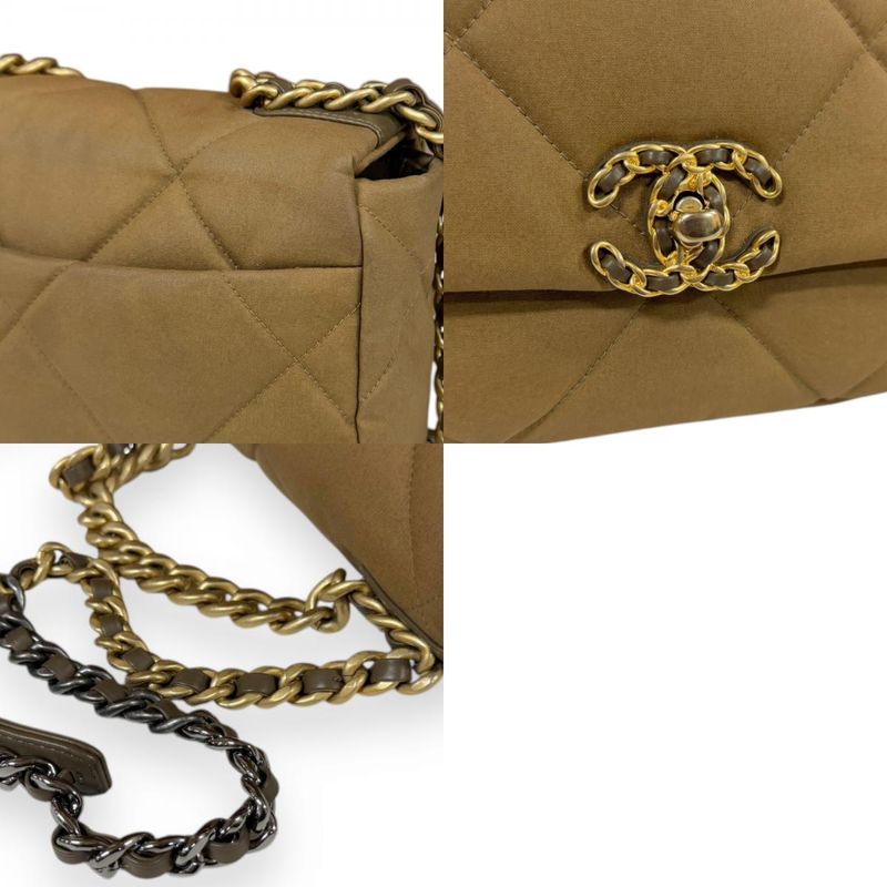 Chanel 19 Shoulder Bag Cotton Canvas As1160 Brown Ladies Chanel Chanel